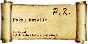 Paksy Katalin névjegykártya